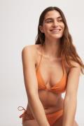 NA-KD Swimwear Vadderad trekant-bikinitopp - Orange