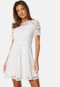 Bubbleroom Occasion Crochet Lace short dress White 44