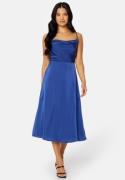 Bubbleroom Occasion Marion Waterfall Midi dress Blue 44