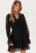 BUBBLEROOM Cheyenne Frill Dress Black 36