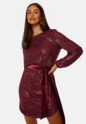 BUBBLEROOM Sanja sparkling dress Bordeaux 34