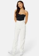BUBBLEROOM Straight High Waist Jeans Offwhite 34