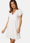 Bubbleroom Occasion Flounce Sleeve Chiffon Dress White 40