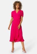 John Zack Short Sleeve Wrap Dress Hot Pink XXL (UK18)