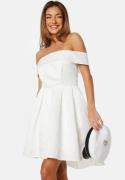 Bubbleroom Occasion Off Shoulder short Dress White 40