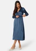 Bubbleroom Occasion Rae Satin Dress Dusty blue 2XL