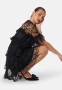 BUBBLEROOM Frill Lace Dress Black 42