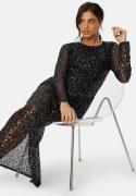 SELECTED FEMME Slfnoel Ls Ankle Sequins dress Black 40