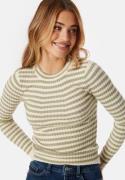 Pieces Pccrista LS O-Neck Knit Tea Stripes:Birsh S