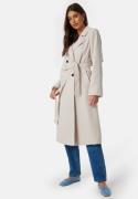 Pieces Pcscarlett LS Trenchcoat Silver Gray M