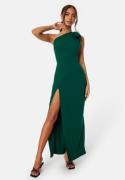 John Zack One Shoulder Bow Maxi Dress Forest Green XXS (UK6)