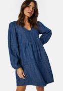 VILA Virowie L/S V-Neck Denim Dress Medium Blue Denim 42