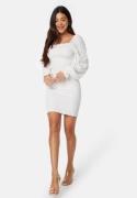 BUBBLEROOM Square Neck Smock Dress Offwhite 3XL