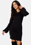 BUBBLEROOM Balloon Sleeve Short Dress Black L