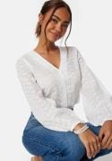 Happy Holly Broderie Anglaise V-Neck Blouse White 44/46