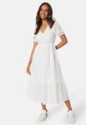 Happy Holly Broderie Anglaise V-Neck Dress White 44/46