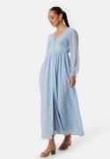 ONLY Onlamanda L/S Long Dress Cashmere Blue AOP:Al M