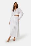 BUBBLEROOM Viscose Crepe Maxi Skirt White XS