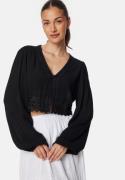 BUBBLEROOM Viscose Crepe Blouse Black S