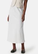 Pieces Pcfranan HW Midi Skirt Bright White XL