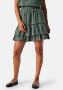 VILA Vitovan flounce short skirt Dark Green 36