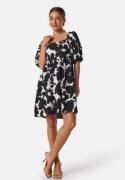 BUBBLEROOM Puff Sleeve Short Dress Patterned XS