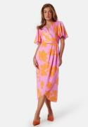 VILA Vinakita V-Neck wrap midi Patterned 34