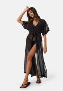 BUBBLEROOM Maxi Slit Beach Dress Black 48/50