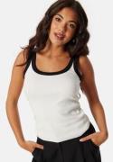 BUBBLEROOM Contrast Rib Tank Top White XS