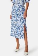 VERO MODA Vmfrej high waist 7/8 pencil skirt Blue/White/Floral XS