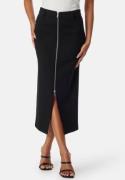 BUBBLEROOM Zip Midi Skirt Black XL