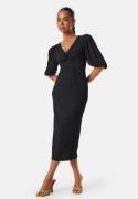 BUBBLEROOM Structure Puff Sleeve Dress Black S