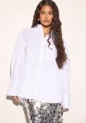 BUBBLEROOM Oversized Cotton Shirt White XS