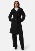 BUBBLEROOM Ava High Neck Midi Coat Black L