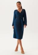 Happy Holly Sparkling Midi Wrap Dress Blue 36/38