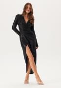 John Zack Sequin Rouch Maxi Dress Black XXS (UK6)