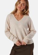 SELECTED FEMME Slflulu New Ls Knit V-neck B Birch Detail:melange M