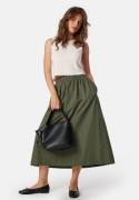 BUBBLEROOM Pocket Midi Skirt  Khaki green S