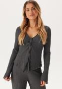 BUBBLEROOM Structure Cardigan Top Dark grey S