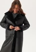 VILA Vimella Long Sherling Coat Black 38