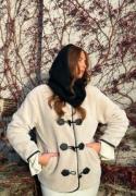 ONLY Onlmali Faux Fur Duffle Coat  Moonbeam/DETAIL BLACKETAIL BLA M