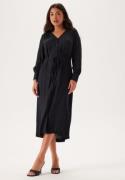 GANT Relaxed Satin Stripe Shirt Dress Black 38