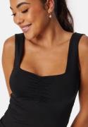 BUBBLEROOM Sweetheart Neckline Tank Top Black L