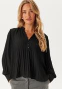 ONLY Onlronja Life L/S V-Neck Plisse Black L