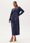 Happy Holly Sequin Long Midi Dress Midnight blue 48/50