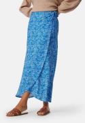 BUBBLEROOM Wrap Skirt Blue/Floral XL