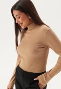 GANT Slim Rib Turtleneck Caramel Beige XXL