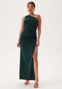 Bubbleroom Occasion One Shoulder Maxi Dress Dark green XL