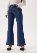 ONLY Onljuicy Hw Wide Pocket Dnm Jeans Dark Blue Denim 31/32