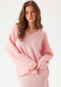 Pieces Pcpam Ls V-neck Oversize Knit Pink-a-boo M